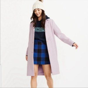 Abercrombie & Fitch | Long Lavender Wool Dad Coat